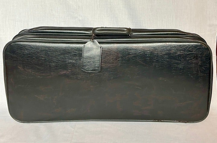 Unique Vintage Made in Paris France for Bancroft Extra Long Black Leather Bag KOK1vy5qB