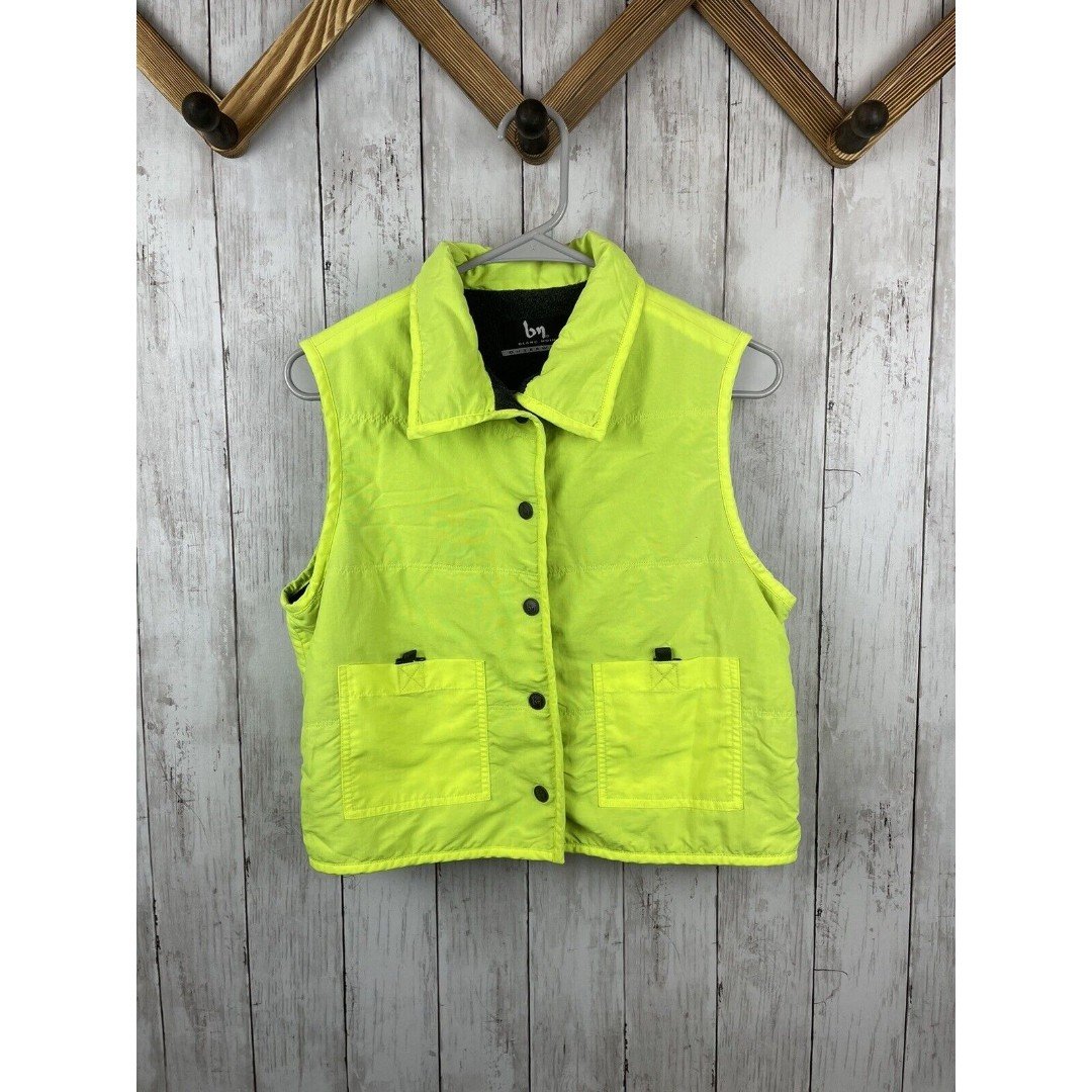 Blanc Noir Outerwear Women´s SZ M Neon Green Y2K Vest Fleece OsKpOqddo