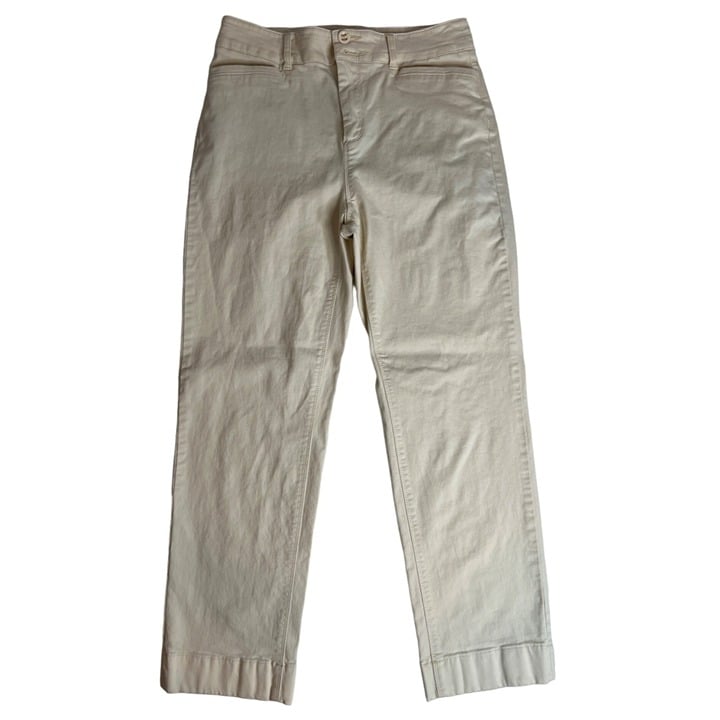 Loft Outlet Women´s Chino Pants High Rise Straight 28x26 Beige Tan Cotton J2ssozB2e