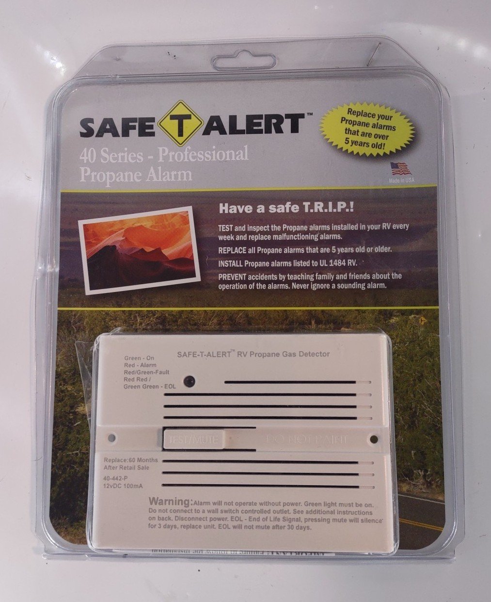 Safe T Alert RV Trailer Camper Lp Gas Alarm Flush Mount White 40-442-P-WT H5zVoij7d