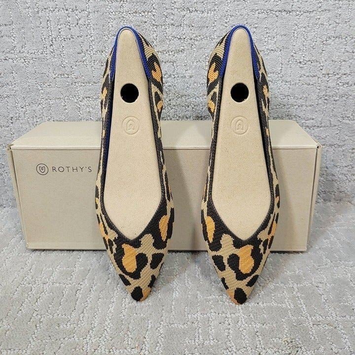 Rothys The Point Big Cat Print Slip on Pointed Toe Shoes Women´s Size 7 j8RbOnOvl
