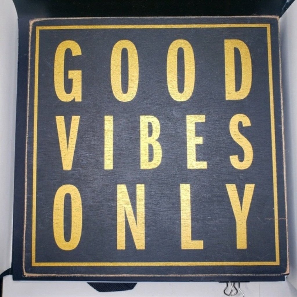 Good vibes only wood Wall sign Plaque QtfKlXjon