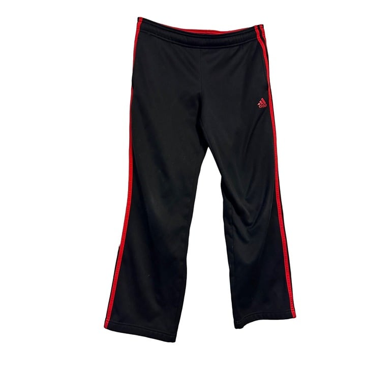 Adidas black and red stripe joggers M (10/12) RanVwuCDh