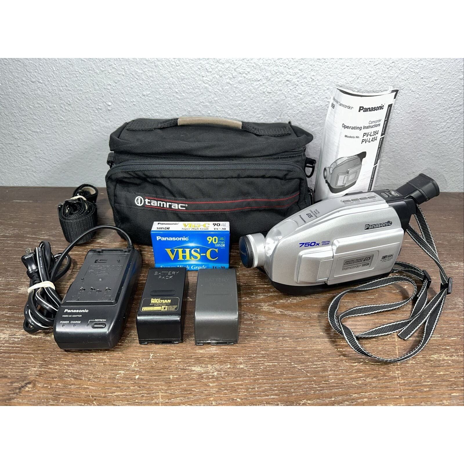 Panasonic Palmcorder PV-L454D w Camera Bag Batteries Charger Power Cord & Manual I2lVVzWGI