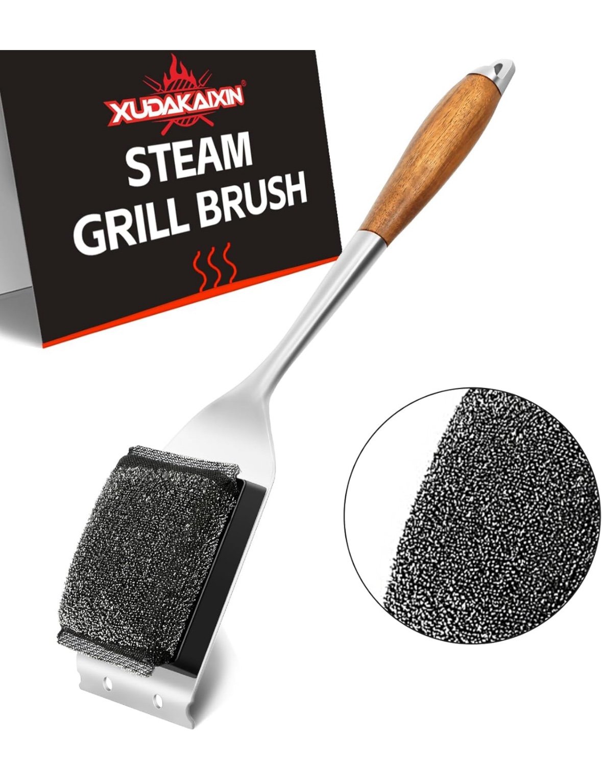 Bristle Free Steam Grill Brush iFCDX5YZm