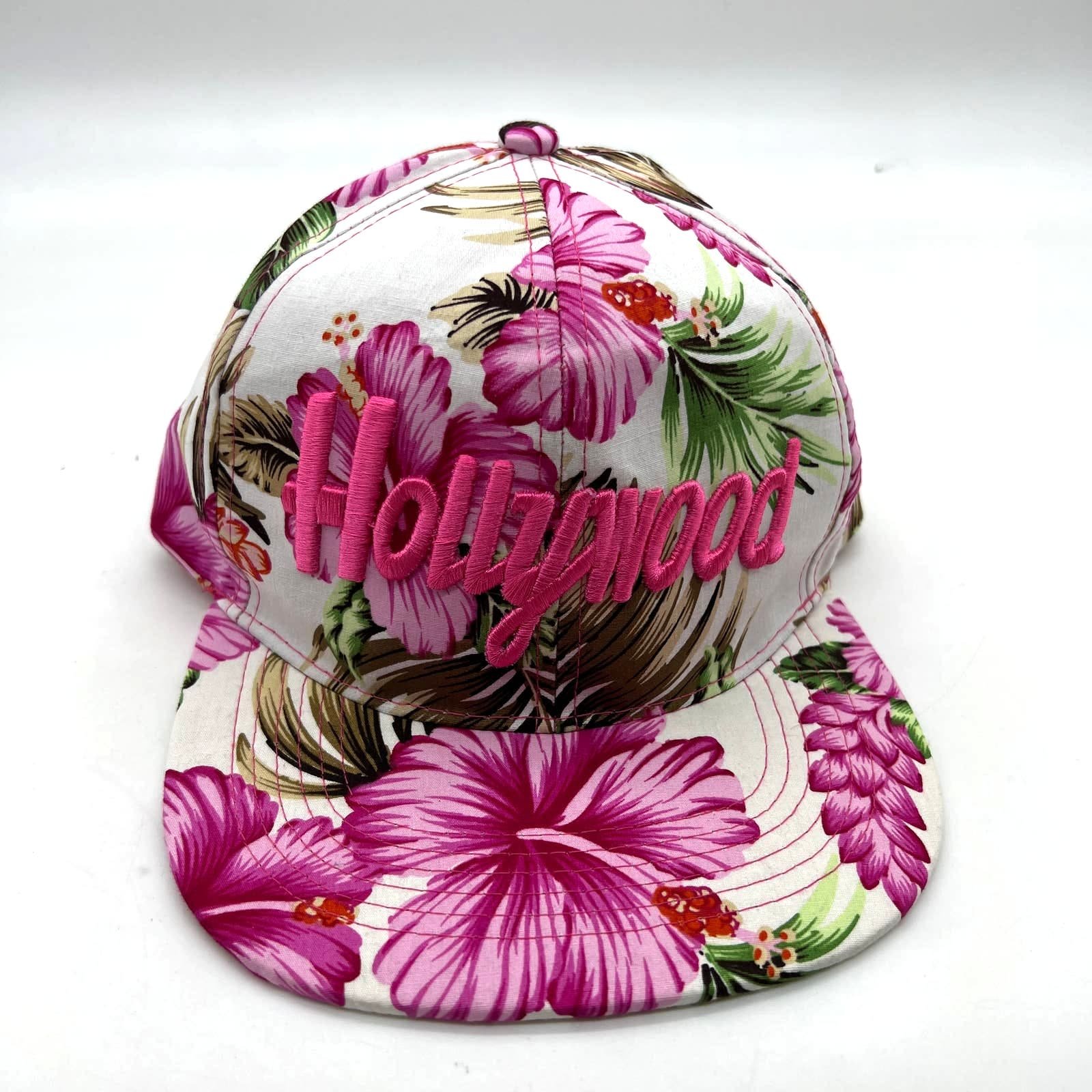 Hollywood Women´s Pink Floral Hat Snapback Tropical Caps oPdNOeFWj