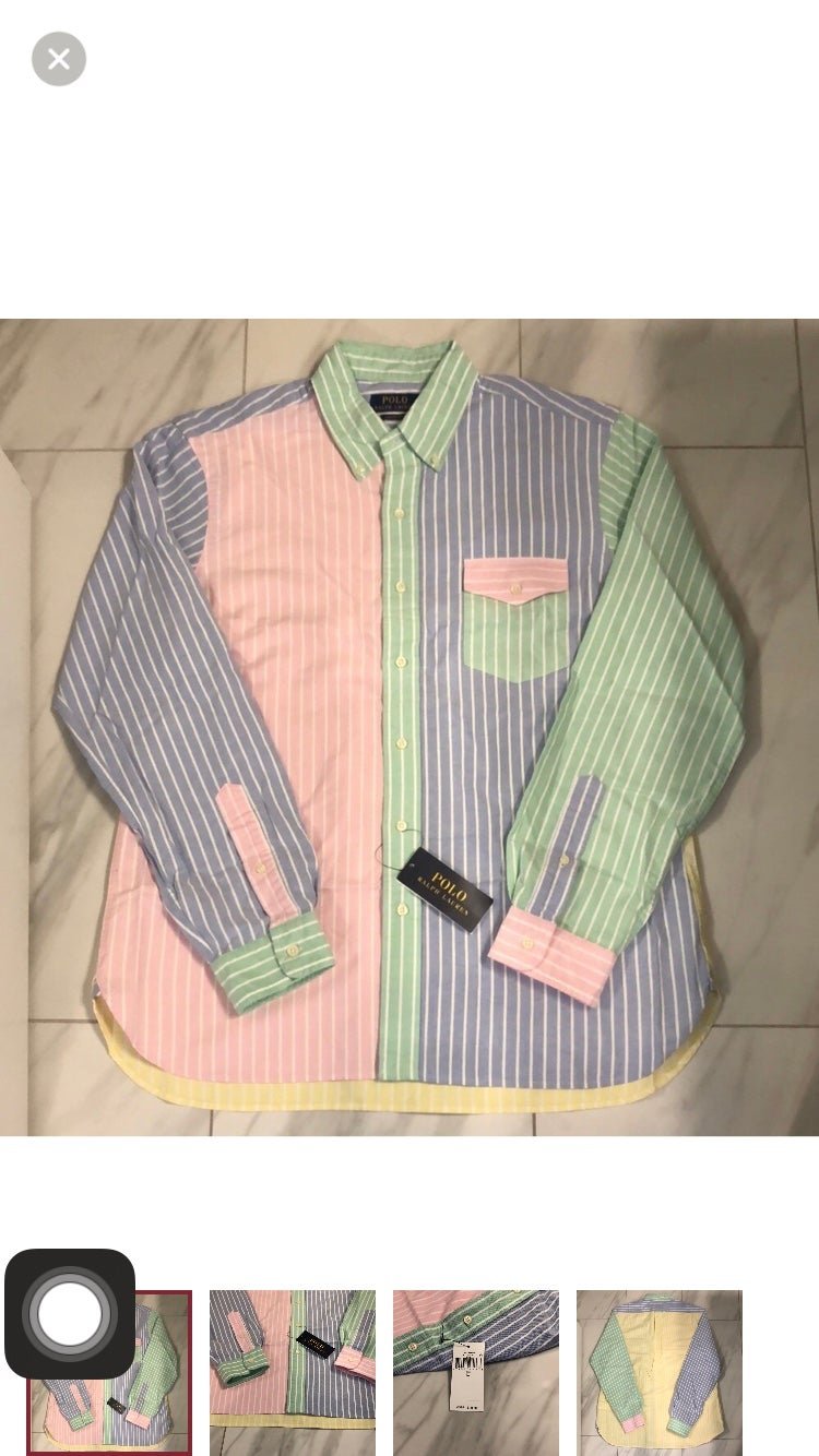 Men’s Polo Ralph Lauren Striped Colorblock Multi Classic Fit Button Down Shirt GTPZur7DJ