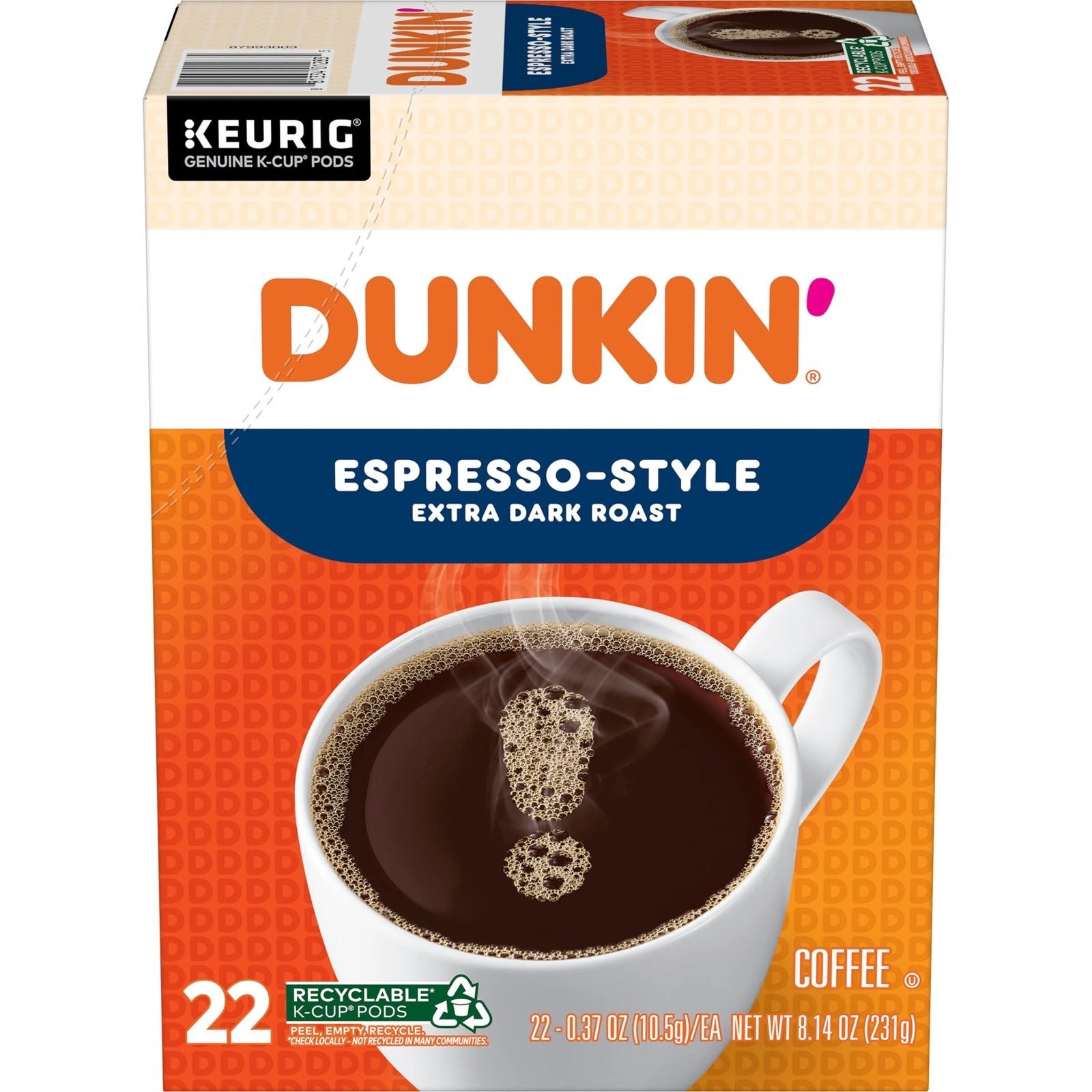 Dunkin’ Espresso-Style Extra Dark Roast, 22 Keurig K-Cup Pods oXHQBMrvm