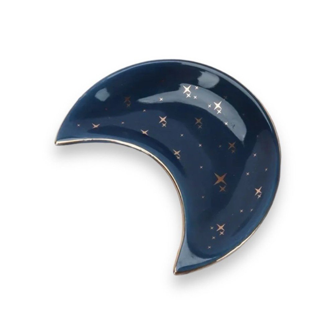 Crescent Moon Jewelry Dish Ceramic kfOf6HzGD