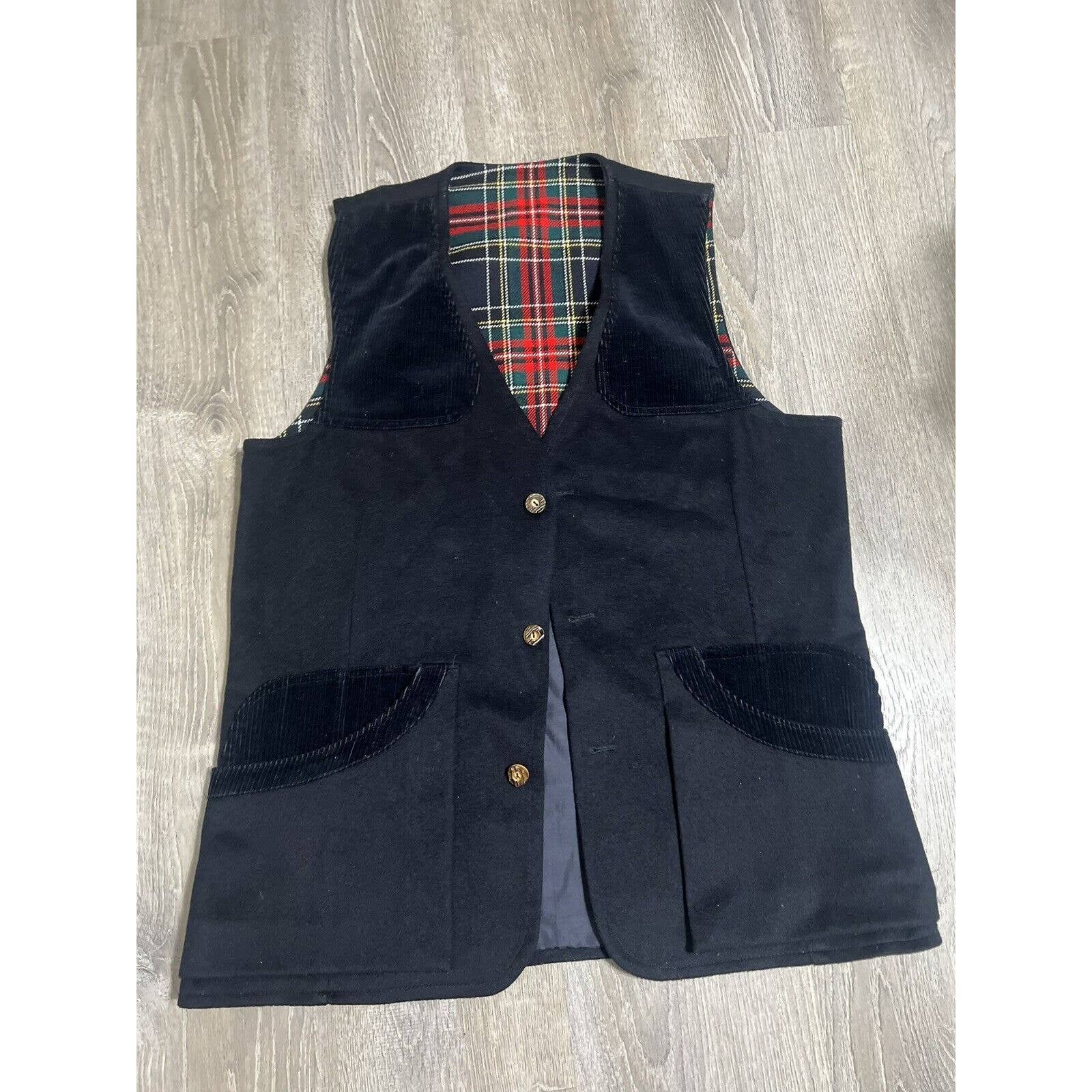 Hucclecote Wool Blend Men’s Black Shooting Suit Waistcoat, Tailored Size 36 UK rXSeSvcCl