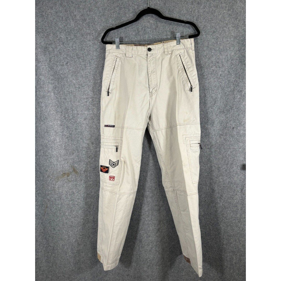 Bugle Boy Cargo Pants Men’s 34x32 KHAKI Camo Lined Vintage Y2K *ACTUAL 34X30 Q6S29tHDg