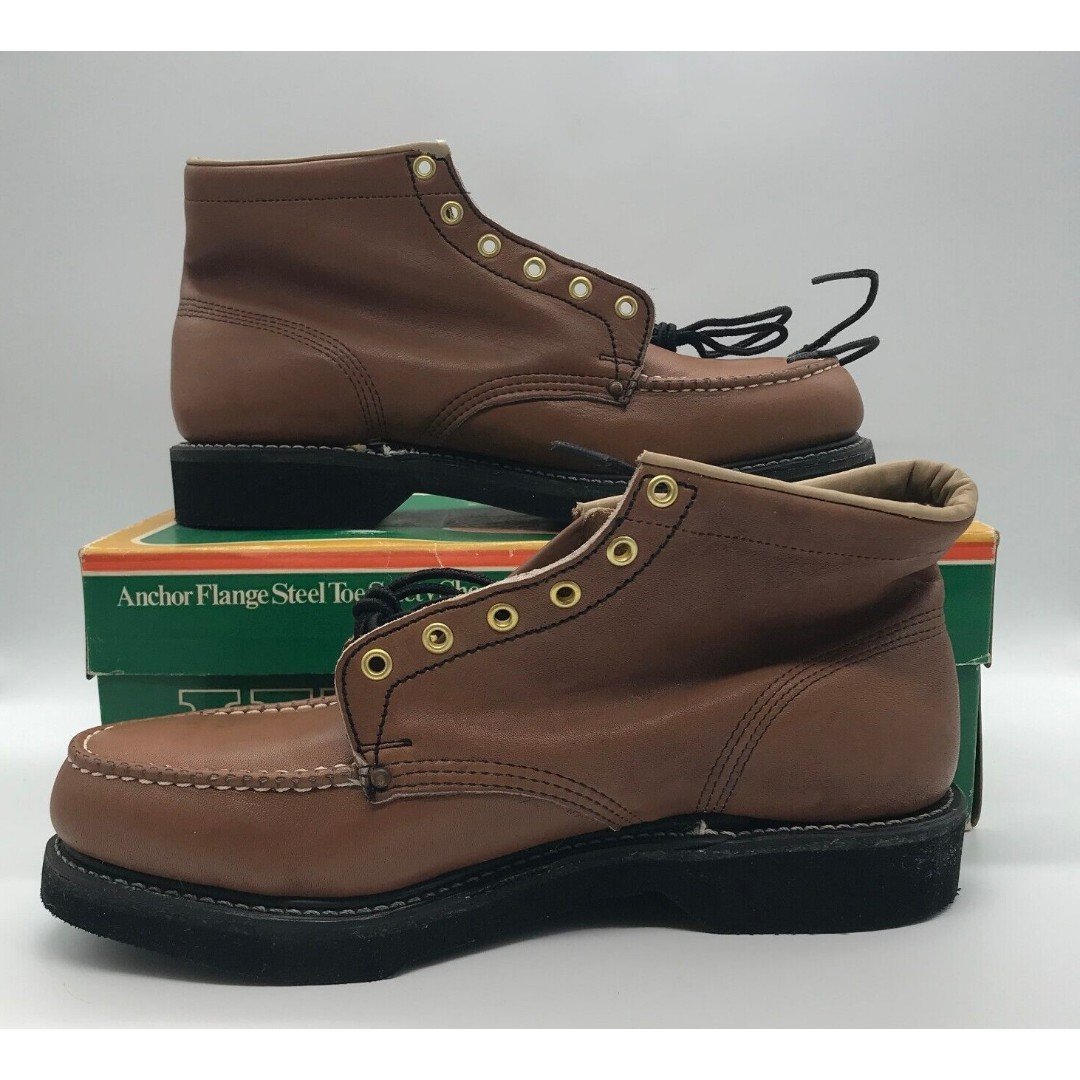 NIB Vintage HY-TEST Safety Boots Men´s Size 9.5 EEE Brown Leather Steel Toe H901 iHbbbcY2Z