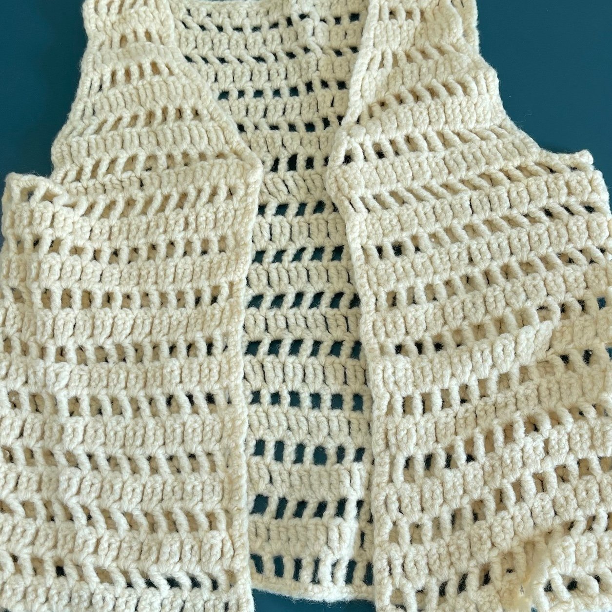 VTG Handmade crochet Vest KWOUVgO0z