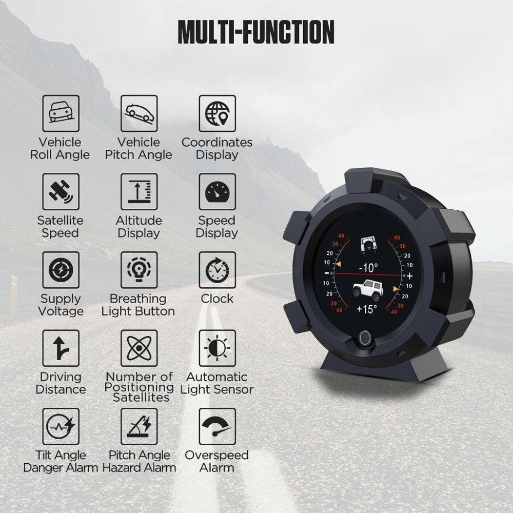 AUTOOL X95 Multifunctional GPS Slope Meter Inclinometer Car Compass Pitch Tilt lAfv6Pzaf