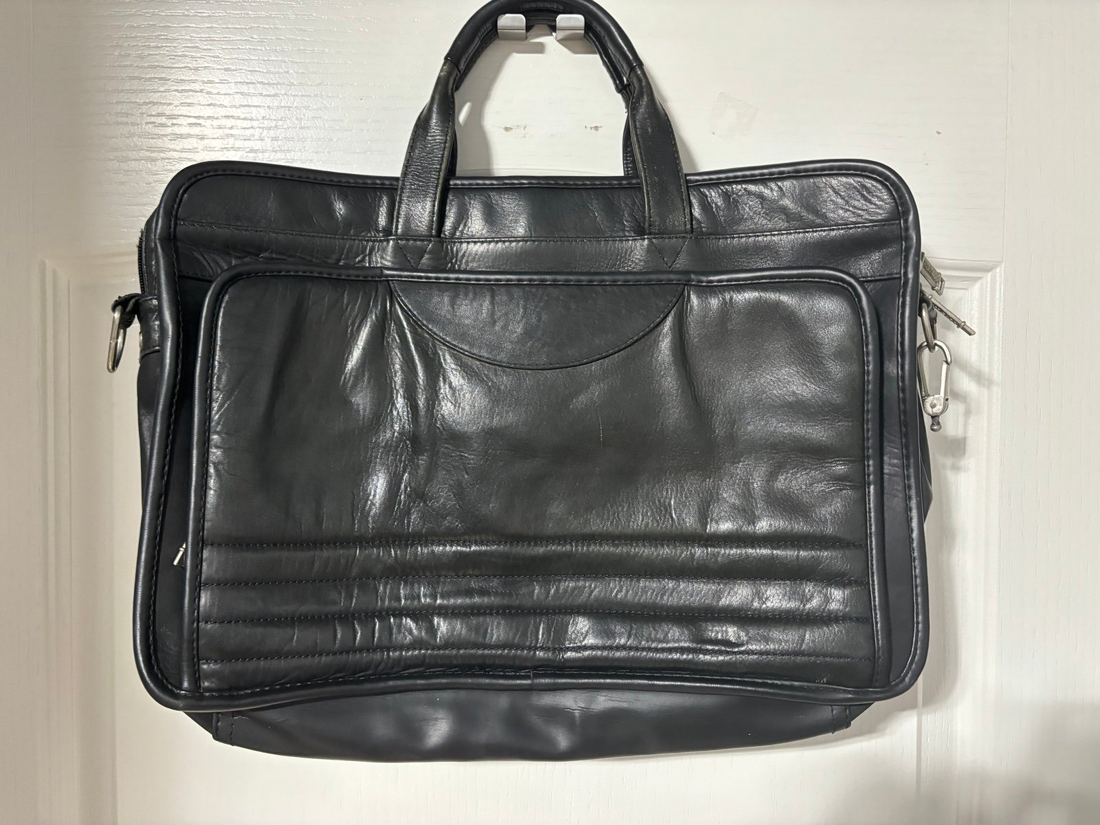 Genuine leather briefcase nRNXn2vty