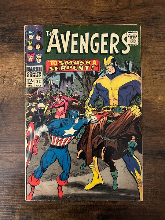 Avengers #33 Marvel Comics (Oct, 1966) 3.5 VG- Silver Age Goliath H6rIMUNIk