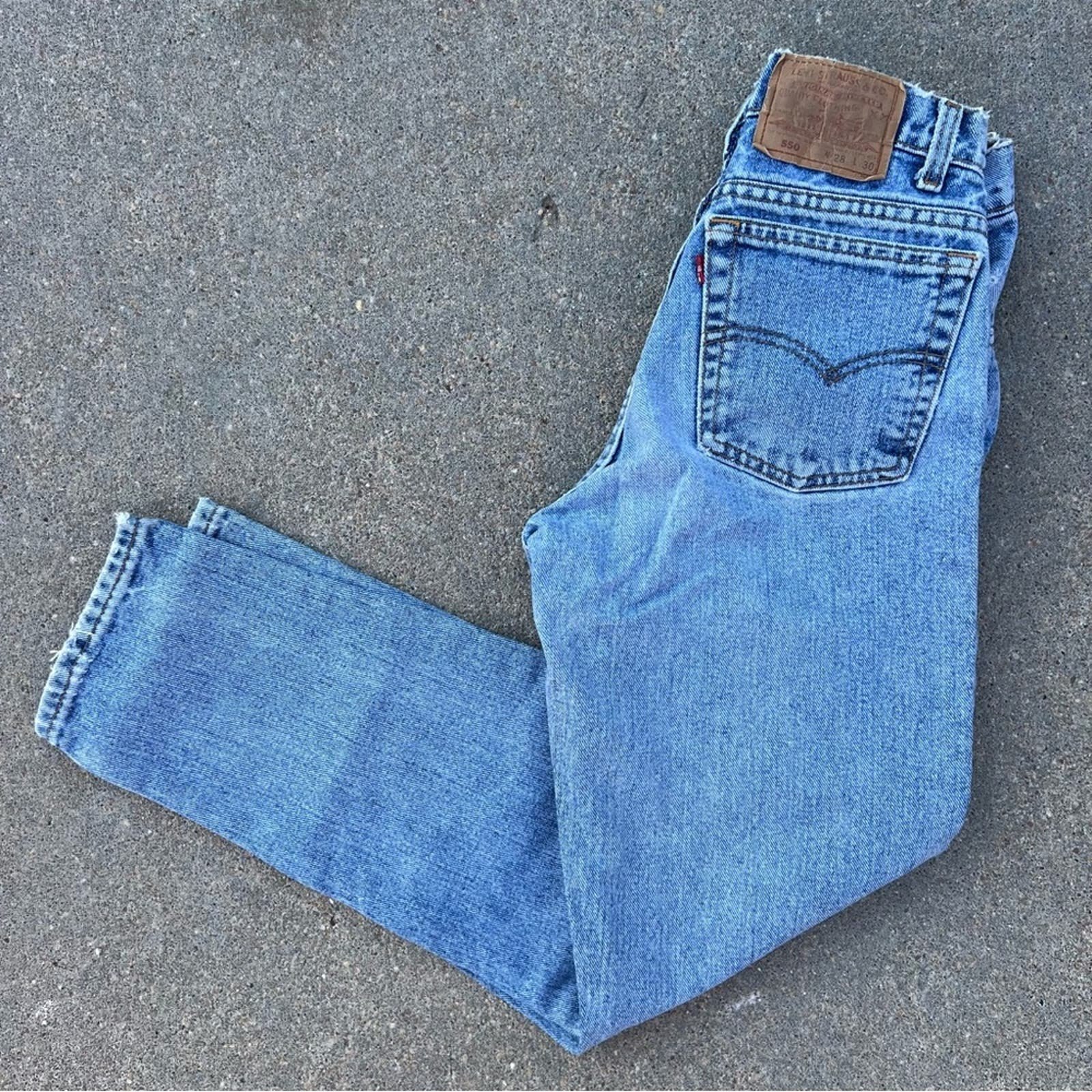 Vintage 90s Levi’s 550 jeans - worn in faded blue 28x30 Hic2Ex2wK