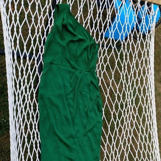 One Shoulder Green Dress Size Large mOFta9Kgc