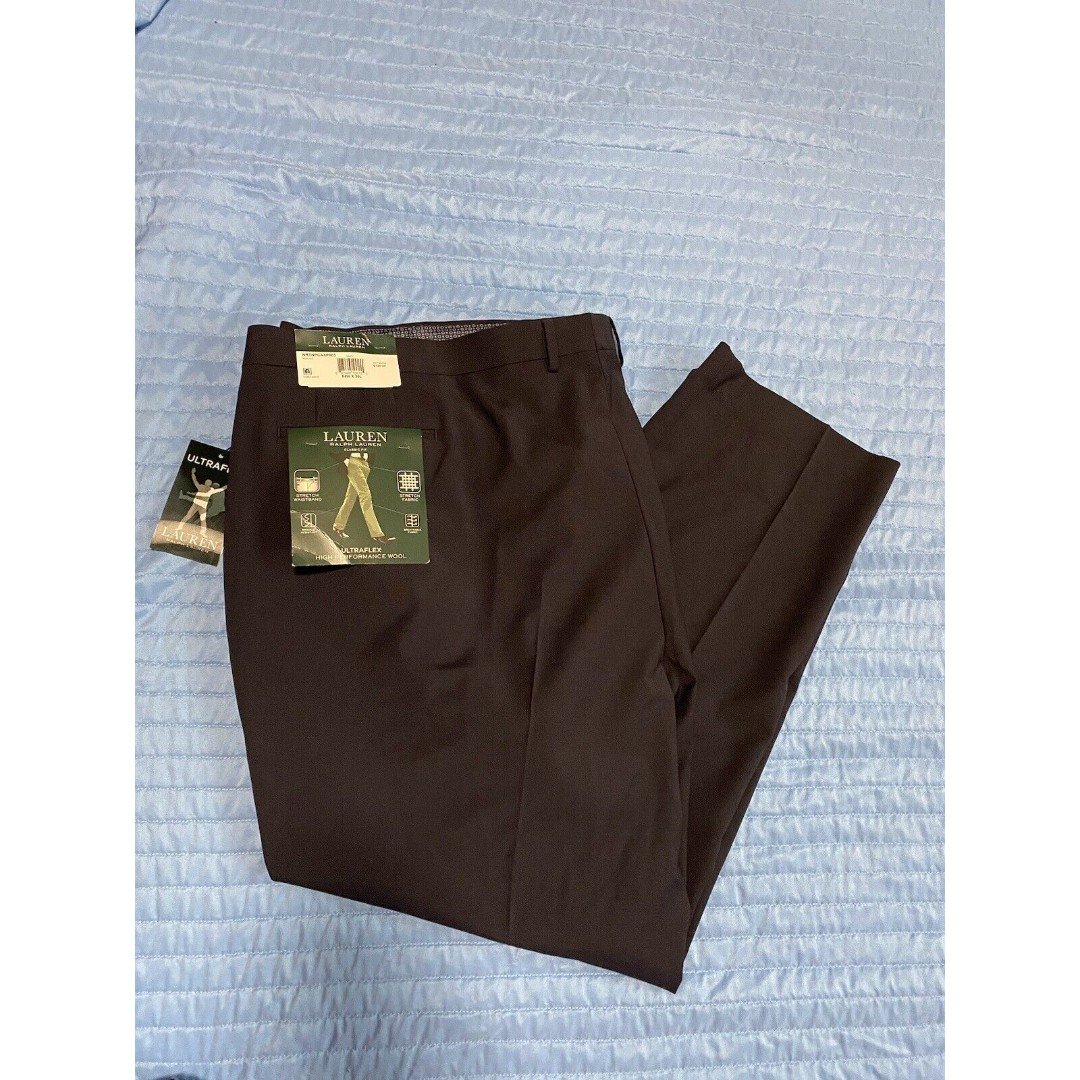 New Lauren Ralph Lauren Men’s 54x30 Wool Dress Pants Navy MDvHlmk5F