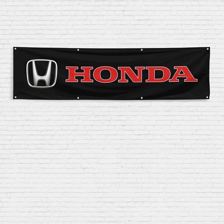 For Honda Car Enthusiast 2x8 ft Flag Racing Show Garage Man Cave Banner mGrfB4gxT