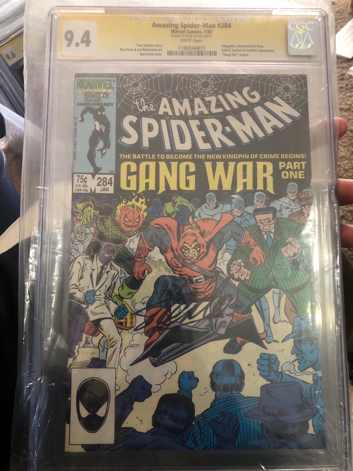 Amazing Spider-Man #284 01/1987 CGC 9.4 Signed By Stan Lee gmBGmdHWW