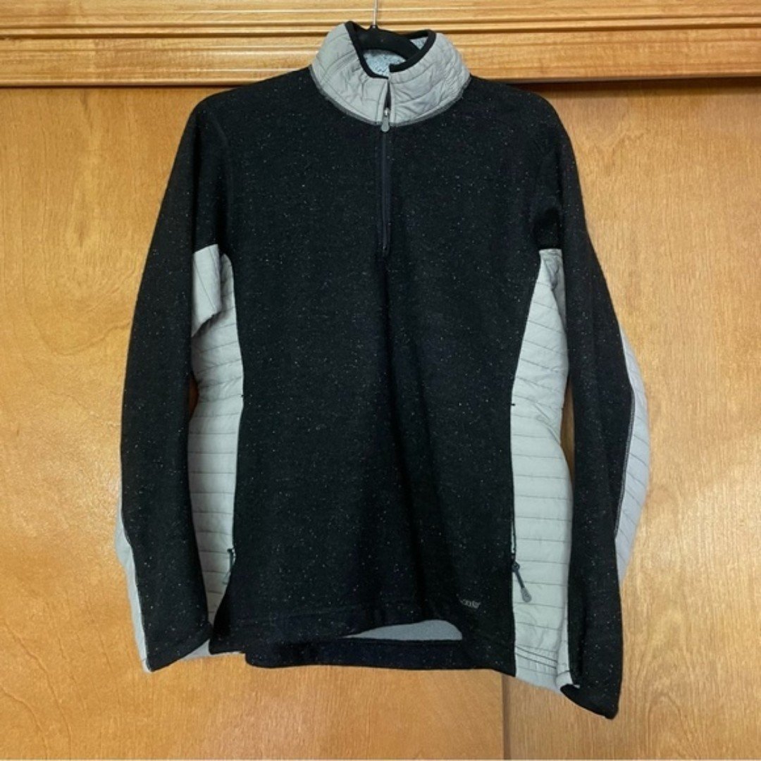 Patagonia Women´s Dervish Wool Silk Blend Pullover Sweater in Black Size Large Q6Hd4VI5m