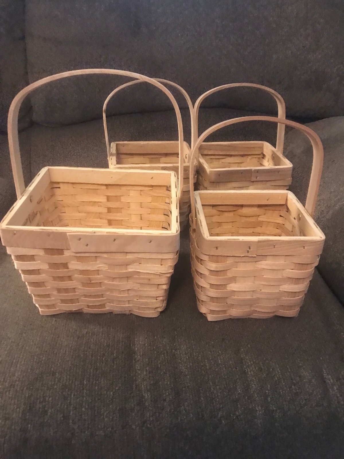 . Basket’s Natural Chipwood. One  Medium and three small nHAVhFIIZ