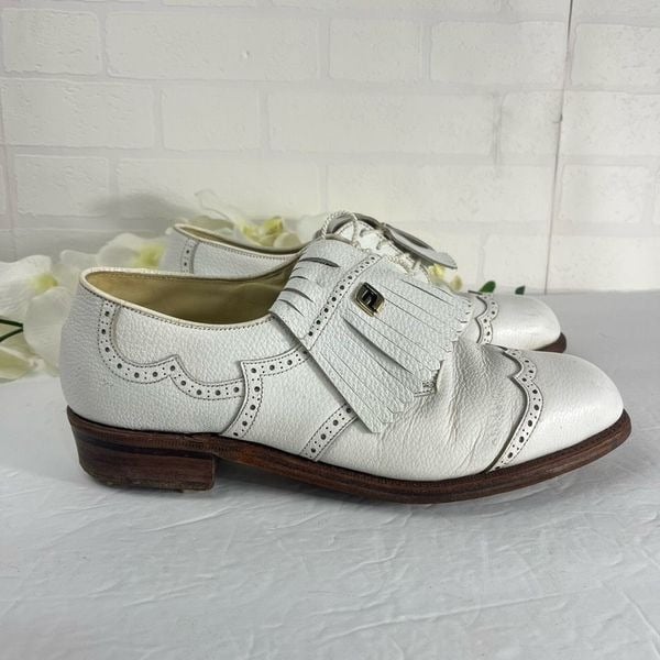 FootJoy Vintage Golf Shoes Size 9.5 B White rQrLIDY37