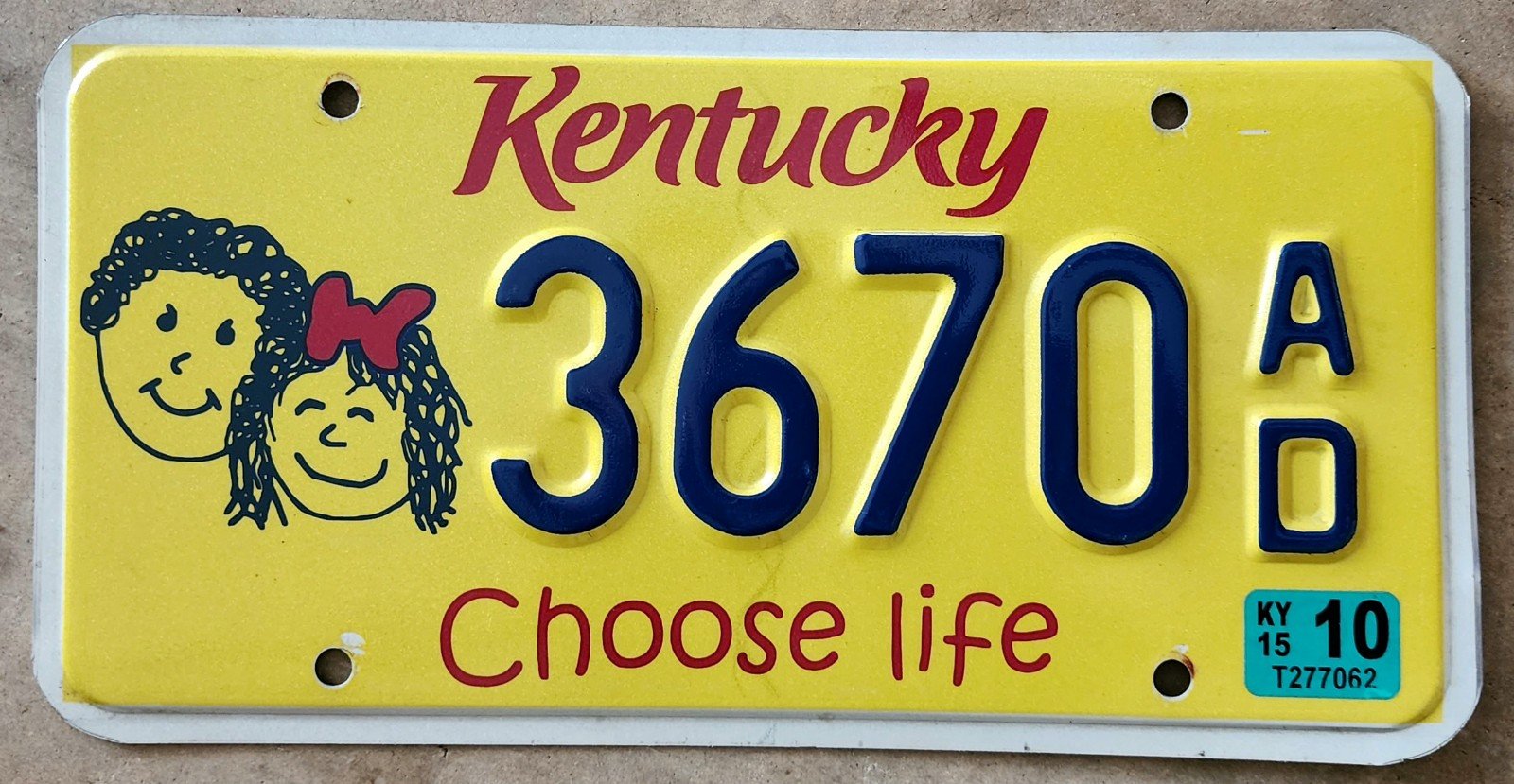 Kentucky Choose Life License Plate kPA1EFz95