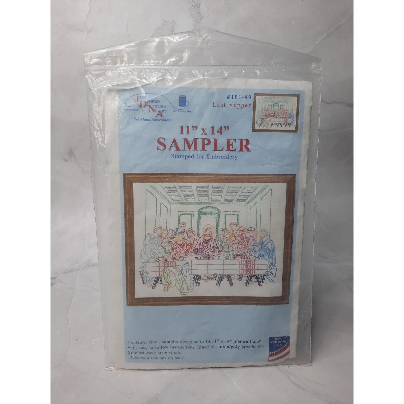 Jack Dempsey Needle Art Last Supper Sampler Stamped For Embroidery 11x14 kllPFdT6r