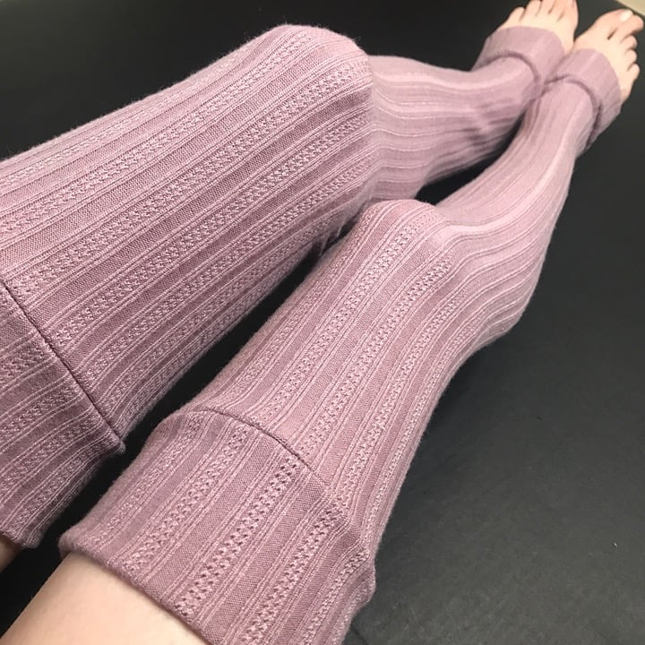 Handmade Long Purple Knit Leg Warmers Sweater Knee Socks Thigh Highs Leggings n5TNKP4Ai