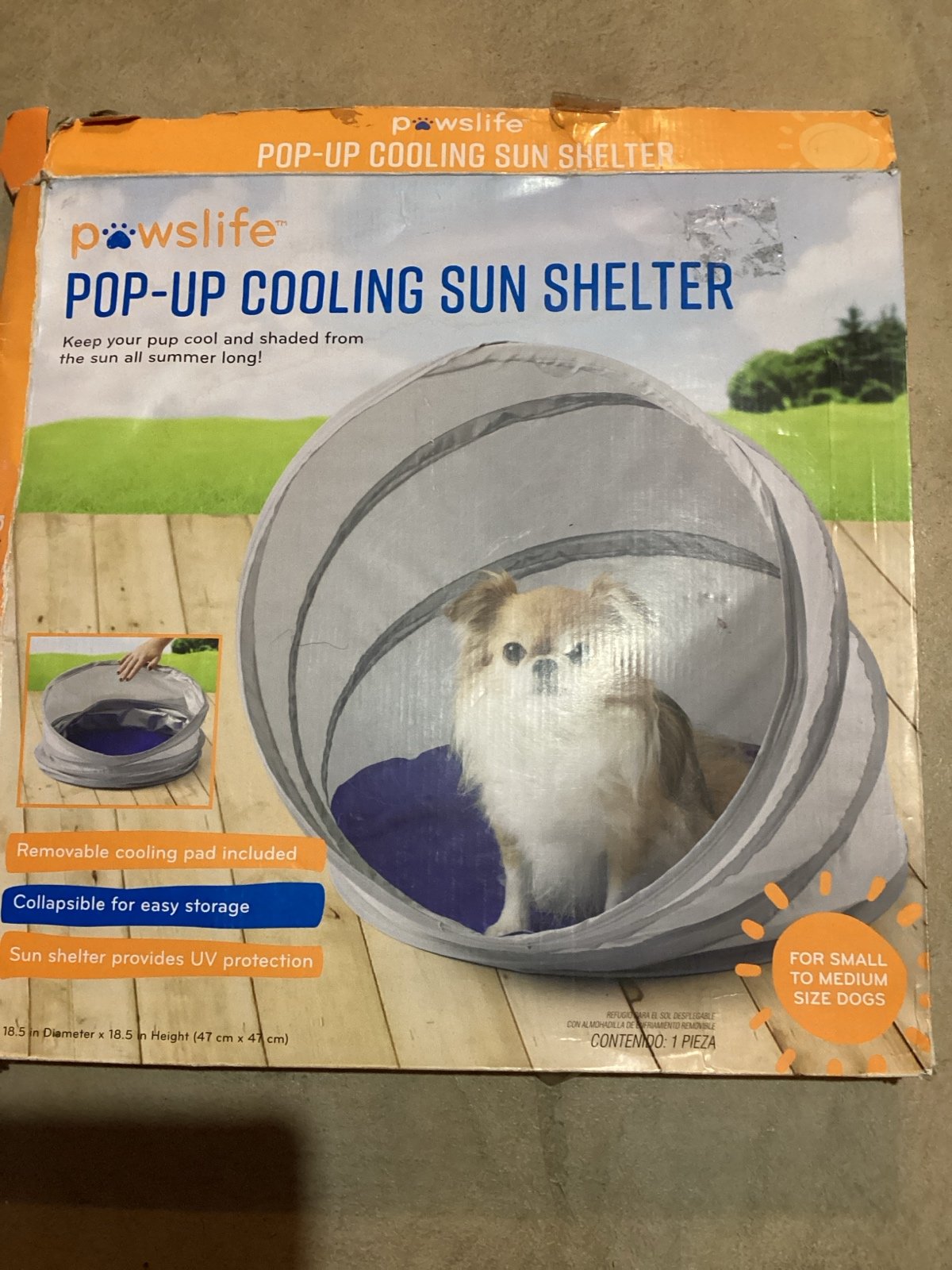 Pop up cooling sun shelter   For small or medium  dogs oEnoKi89f