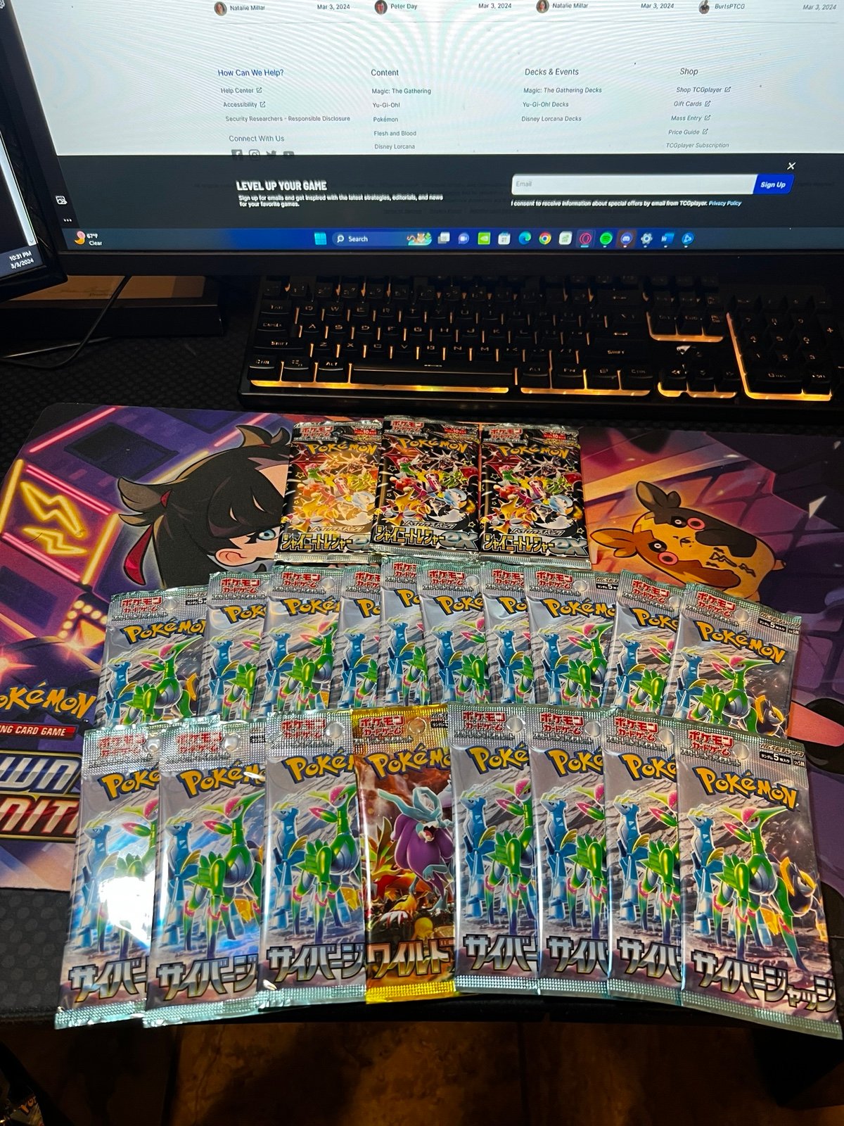 Pokemon booster lot!! Shiny treasure and cyber judge!Everything in pic included j1WhPY6p2