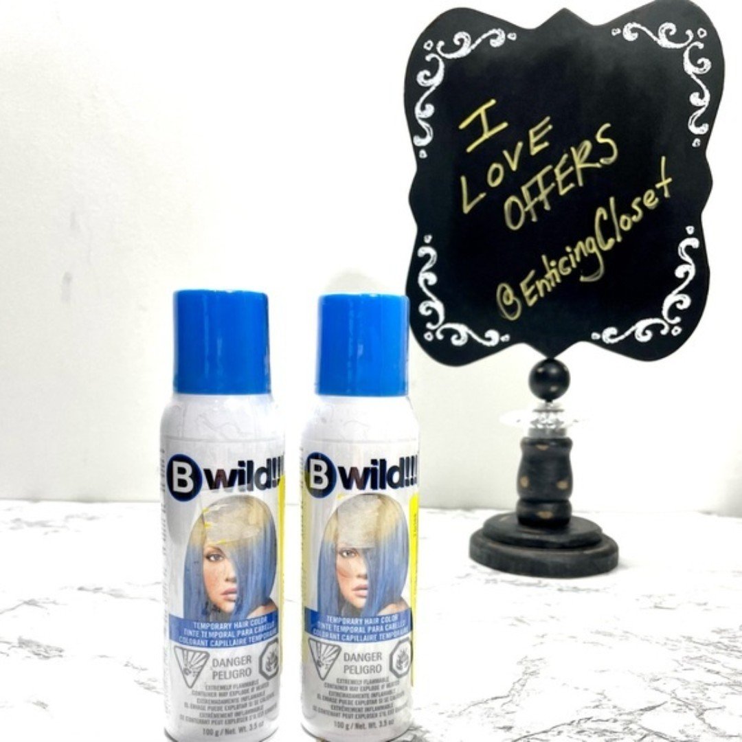 2 cans Jerome Russell B Wild Temporary Hair Color Spray 3.5 oz - Bengal Blue l19JCVbQ6