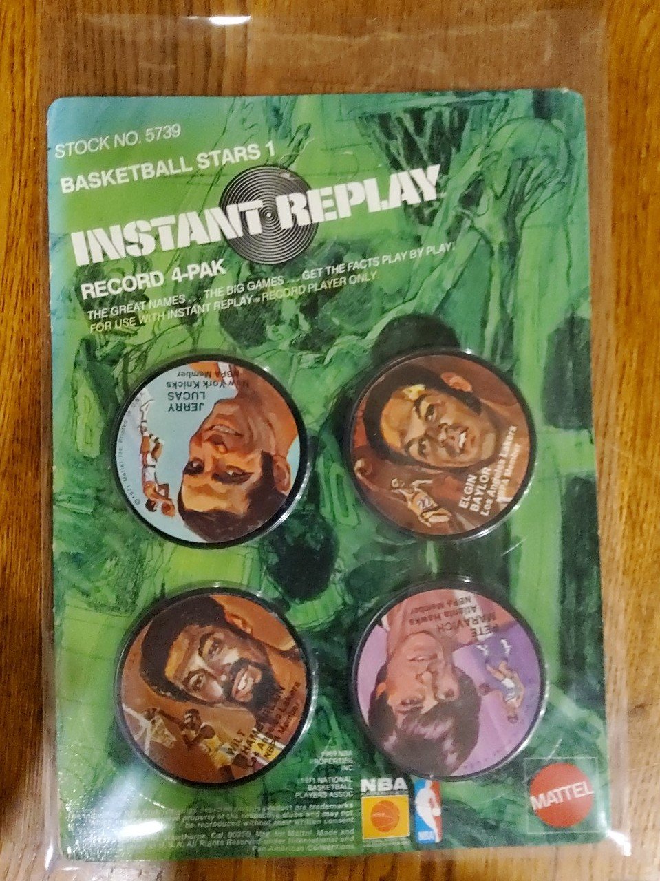 1971 Mattel Instant Replay Basketball Records 4 pak New LBOn2wVz9