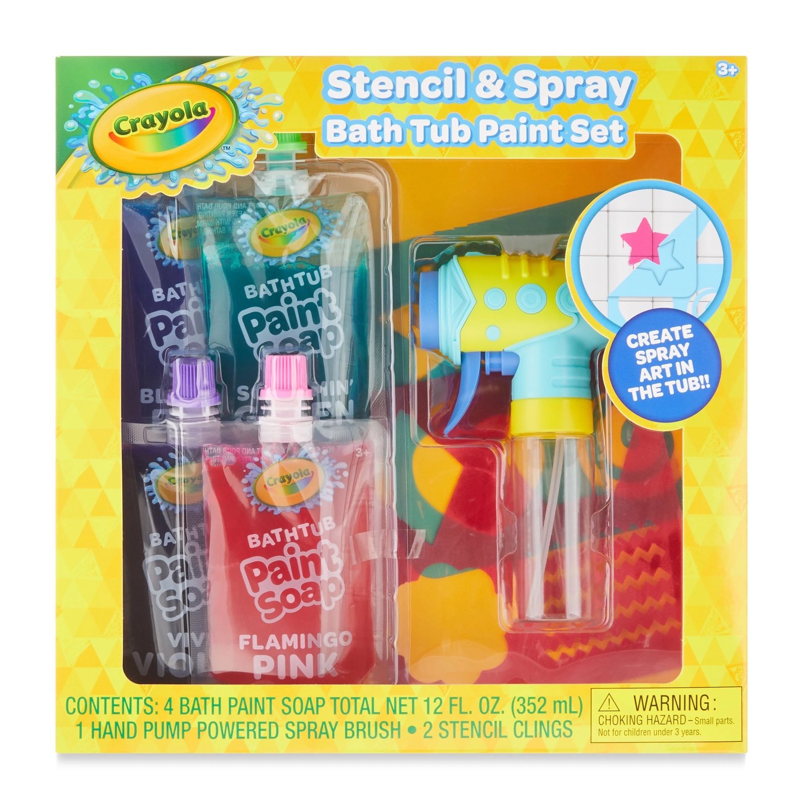 Crayola Stencil & Spray Bathtub Paint Set q2iqwZxYF