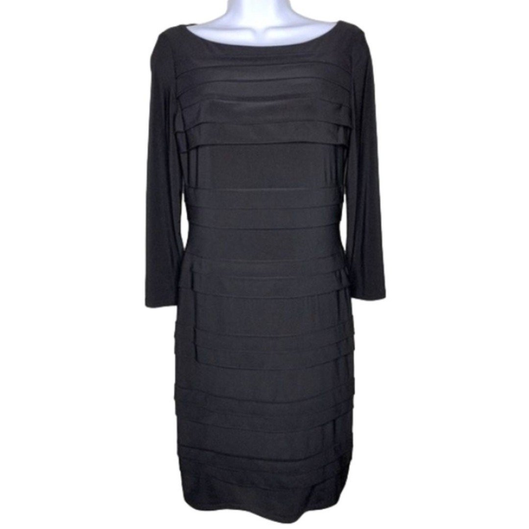 Al Black Midi Formal Dress 3/4 Sleeve Size 4 NRslMN4RH