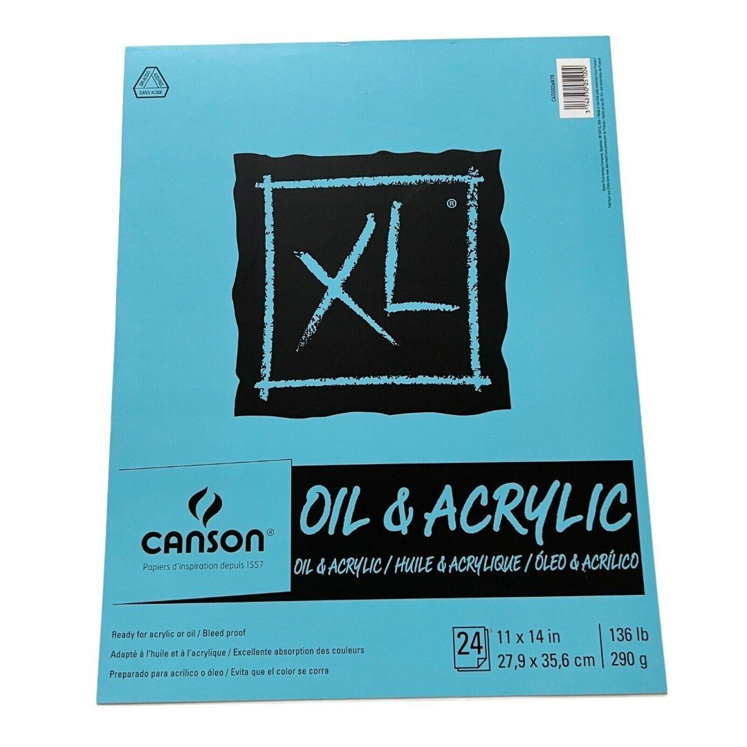 Canson XL Series Oil & Acrylic Paper Foldover Pad 11x14 inches 24 Sheets 2 Avail KoQlXlGlG