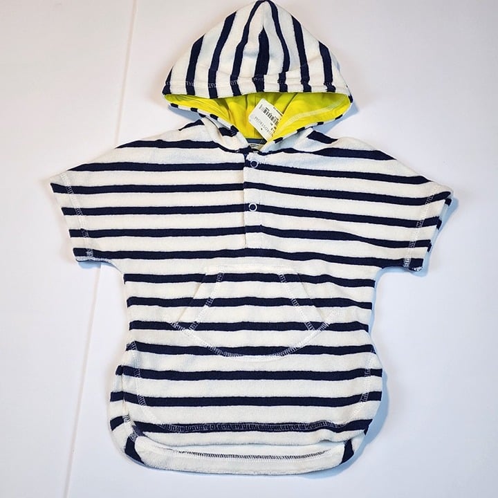 Baby Mini Boden sz 3-6 months toweling hoodie swim cover up stripes New Oe9QkZt8y