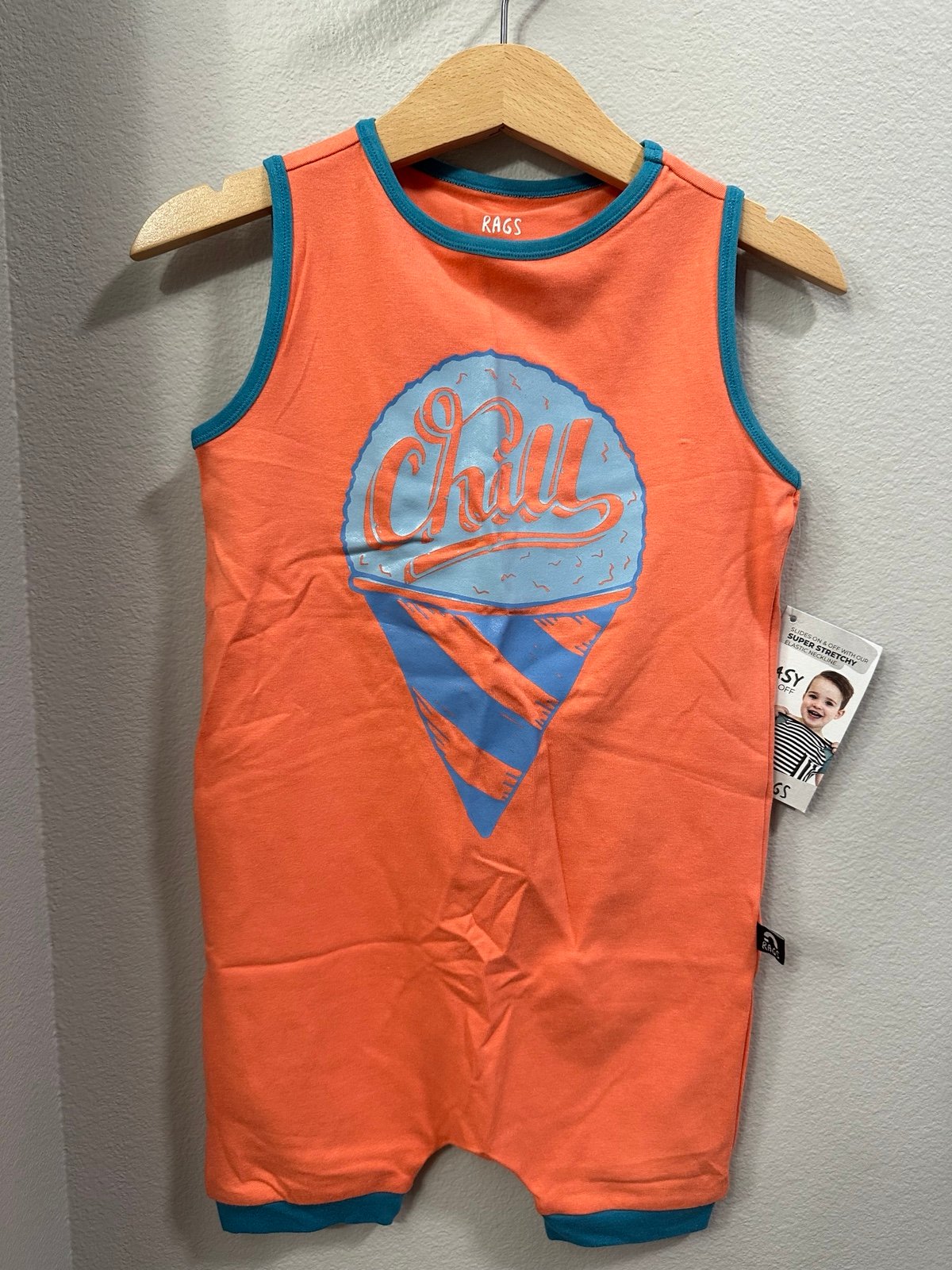 Rags to Raches sleeveless Chill snow cone romper NWT 2T oS9IKW3Fr