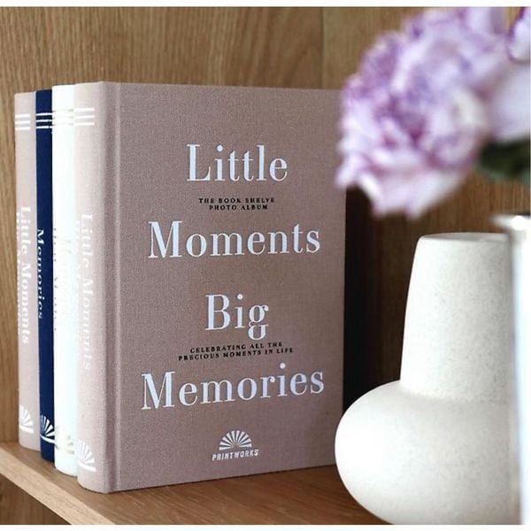 Print works Little Moments Big Memories Bookshelf Photo Album 40 Pages New nMAhIaGxG