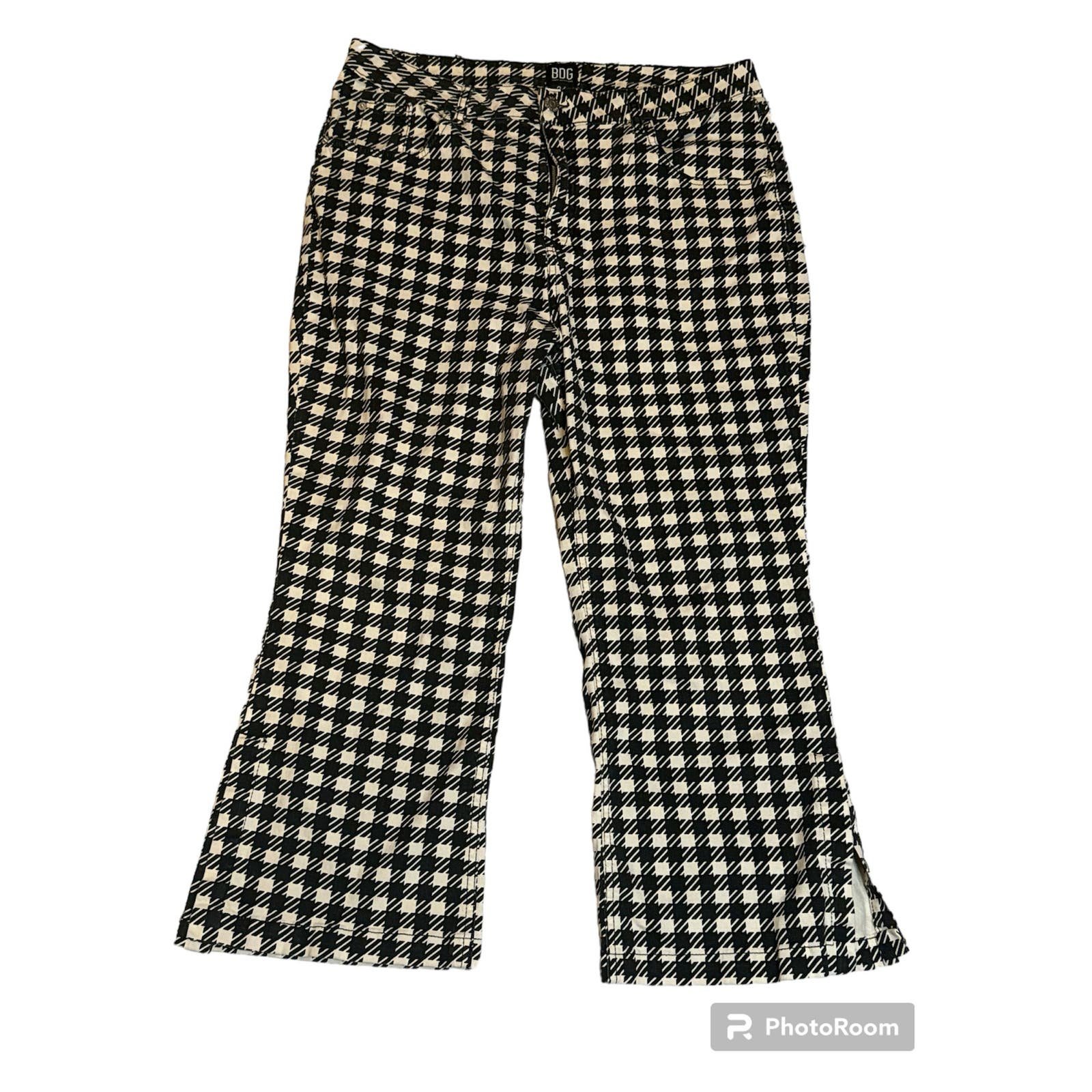 BDG by Urban Outfitters Houmdstooth Flare cropped pants LamNYBHFH