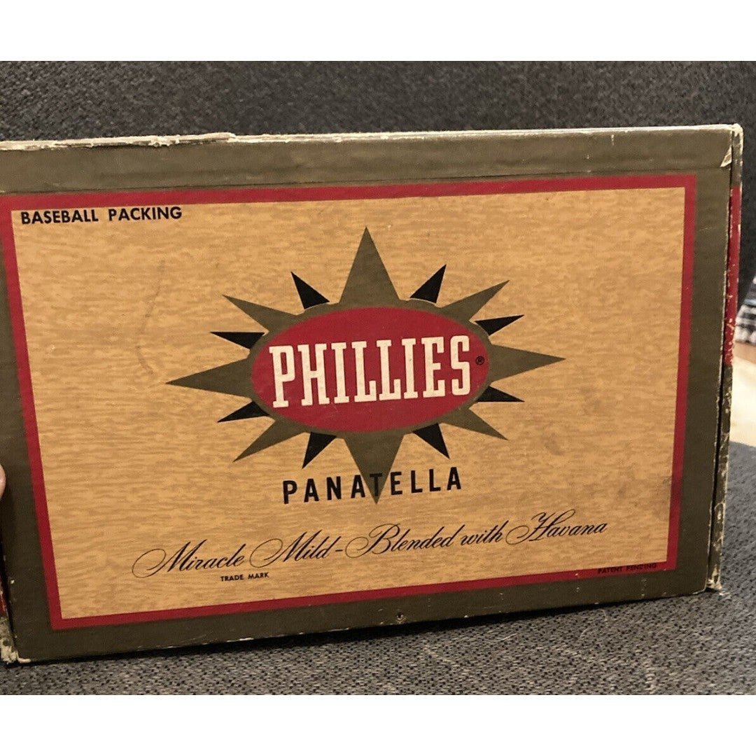 Phillies Panatella Miracle Mild Blended Cigar Box MLB Vintage KNweAW0SL
