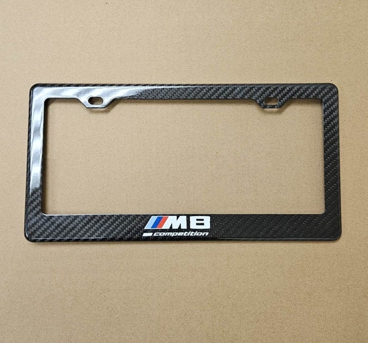 BRAND NEW UNIVERSAL 1PCS M8 M COMPETITION REAL CARBON FIBER LICENSE PLATE FRAME oqBzWVAyg
