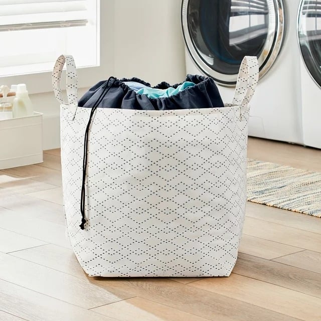 (Pack of 2 Plaid Drawstring Laundry Bags, 16