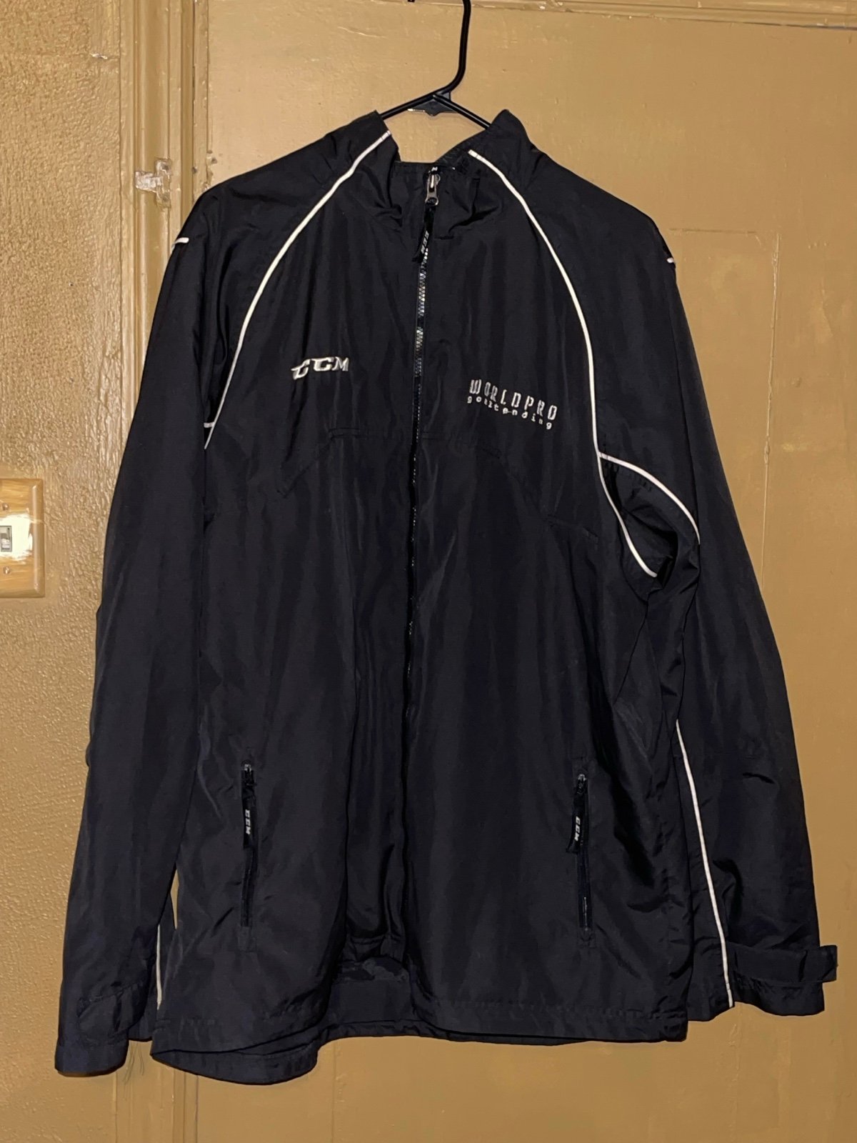 CCM World Pro Goaltending Ice Hockey Jacket Mens Size XL Zip Collared Used Pre O R78OFsspv