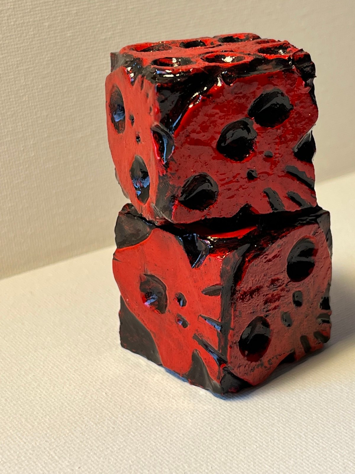 Handcrafted wooden dice, modeled after Oogie Boogie’s dice from NBCXmas hjYQVKvU3