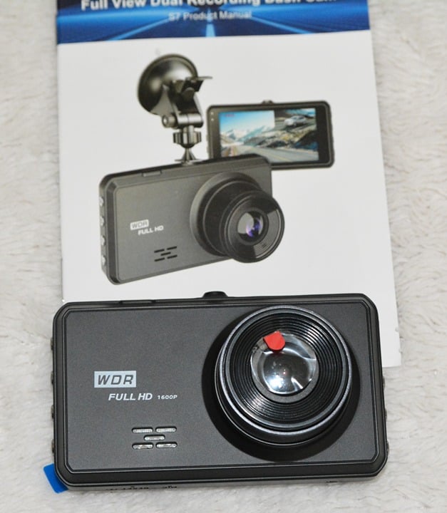 S7 2.5 Dash Cam Front and Rear 64G SD Card, 1600 p FHD Dual Dash Camera pu5tXzfwB