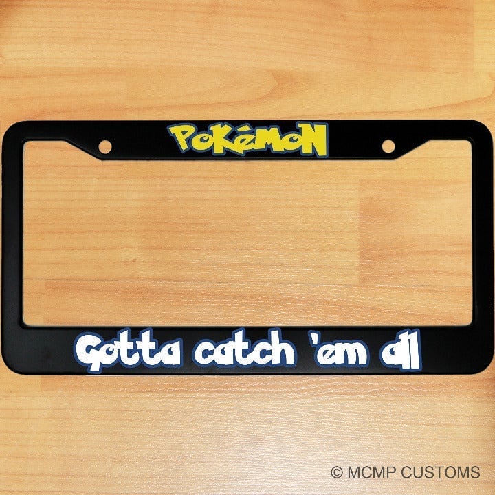Pokemon Gotta Catch Em All Aluminum Car License Plate Frame mSAmHeUl4