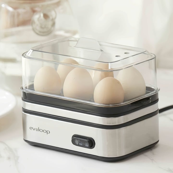 Rapid Egg Cooker - Cook Perfect Eggs Every Time with Auto Shut Off - Hard Boiled GZzzo42eK